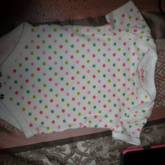 CATH KIDS SHORT SLEEVE POLKA-DOT ONESIE - Picture 2 of 6